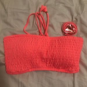 Victoria’s Secret Coral Bandeau Bikini Top